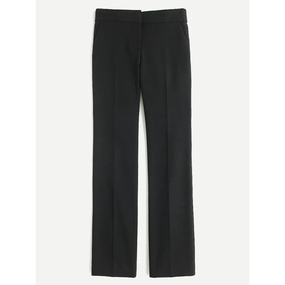 J.Crew 365 Black Edie Full Length Trouser Pants In Four Season Stretch Size 6